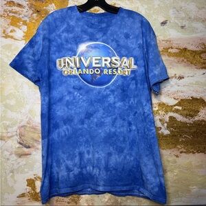 Blue Tie-Dye Unisex Universal Orlando Resort Shirt Size Large